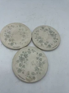 Vintage Corelle Coordinates Callaway Green Ivy 3 Piece Coaster Trivet Set Cork - Picture 1 of 6