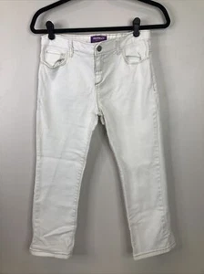 Jean de mezclilla ajustado de pierna recta lavado blanco Old Navy para niñas talla 16 - Imagen 1 de 12