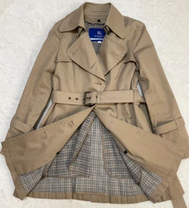 Burberry Blue Label Women's Trench Coat w/Liner Beige Cotton Asian Fit 38 (XS) - Picture 1 of 21