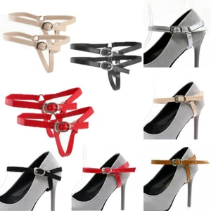 2 pezzi cinturini reggicalze fascia staccabile scarpe in pelle scarpe con tacco alto larghe - Foto 1 di 26