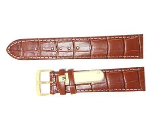 DI-Modell echt Kalbsleder 20 mm gold braun Uhrenarmband Strap "BALI w/st" - Bild 1 von 3