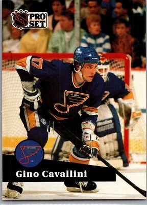 1991-92 NHL Pro Set - French #218 Gino Cavallini - Image 1 of 2