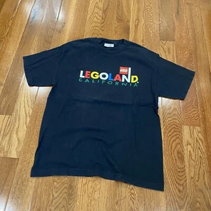T-shirt vintage Y2K 1999 LegoLand California Lego promo taglia L anni 90 nera - Foto 1 di 6
