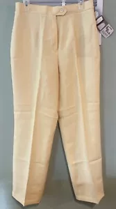 NEW SEARS Perma-Prest Pants That Fit Womans Size 16 Yellow Pants VTG 70s Style - Picture 1 of 5