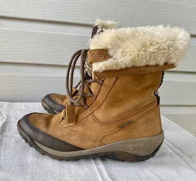 Cushe Allpine Cone Insulated Boots Womens 6 Suede Leather Winter Snow Waterproof - Image 1 of 4