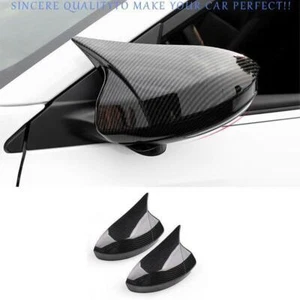 For Nissan Sentra 2020-2024 Carbon Fiber Ox Horn Rear View Mirror Cap Cover Trim - Bild 1 von 7
