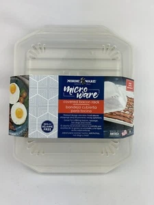 Nordic Ware Micro-Ware Covered Bacon Rack Microwave Cookware Made in USA NEW - Picture 1 of 3