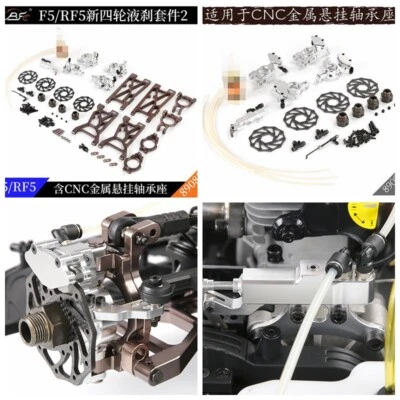 4 Wheel Hydraulic Brake Set / A arm / Hub Carrier for 1/5 Rovan F5 RF5 MCD XR5 - Image 1 of 4