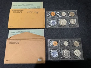 (2) 1958 US MINT PROOF SETS, w/ 90% SILVER COINS, in ALL OGP, GREAT COINS!!! - Picture 1 of 6
