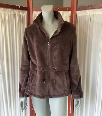 Chaqueta Kristen Blake Mujer Súper Suave Felpa Polar Marrón Talla Grande Foto 1 de 4