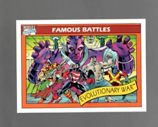 1990 Impel Marvel Universe #103 FAMOUS BATTLES EVOLUTIONARY WAR pack fresh! Mint