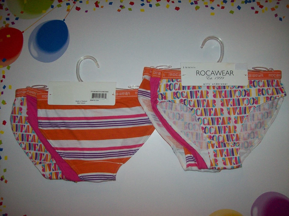 RocaWear Ropa Interior Calzoncillos Bikinis Paquete de 3 Niñas XS S M L XL Algodón  Foto 1 de 1