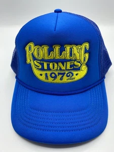 Cappello Berretto Snapback Blu Regolabile Logo Rolling Stones 1972 Taglia Unica - Foto 1 di 6