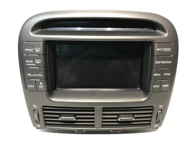 2001-2003 Lexus LS430 tela de navegação informações display rádio controle climático fabricante de equipamento original - Imagem 1 de 4