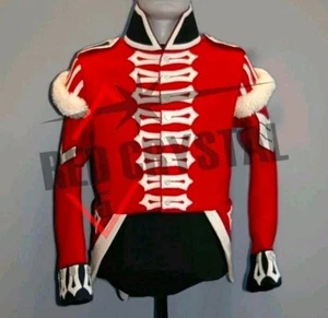 British Red coat Flank Coatee - 1812 Napoleonic War Wool Military Jacket - Picture 1 of 6