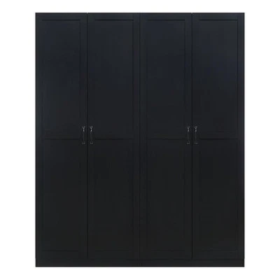 Armario de almacenamiento Hopkins de madera de ingeniería 3,0 en negro - Juego de 2 Foto 1 de 4