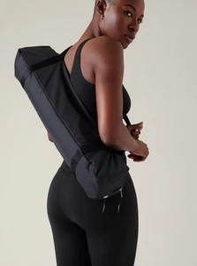 NWT Athleta Flow Freely Black Yoga Bag Exercise Retreat Beach - Picture 1 of 7