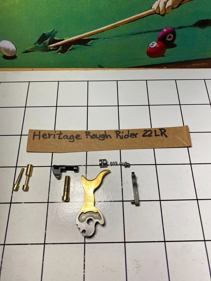 Heritage Rough Rider , Gold-plated- hammer, hand, block,screws, firing pin. - Image 1 of 3