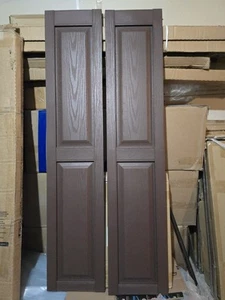 Mid America Raised Panel Vinyl Shutters - 12 x 58 - 009 Federal Brown ***READ*** - Picture 1 of 5