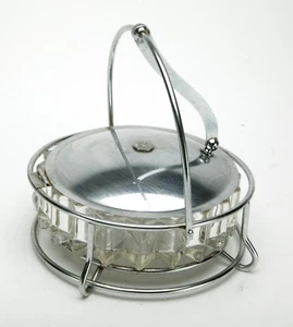 Unique Serving Dish (Glass & Metal) For Caviar, Spread Or Butter. See Pictures. - Picture 1 of 3