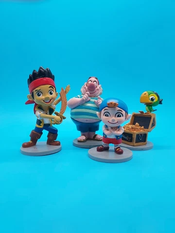 JAKE AND THE NEVERLAND PIRATES • Lot of 4 Figures Disney Smee, Cubby, Skully 2½" Cover