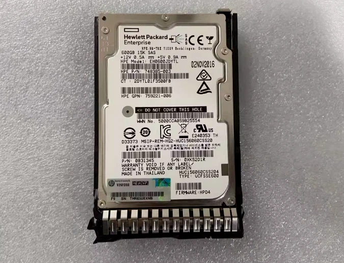 759212-B21 for HPE 759548-001 600GB 15K SAS 12G SFF 2.5" SC HDD Hard Disk Drive - Image 1 of 1