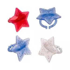 Fun Express Patriotic Star-Shaped Glitter Rings - 24 Pc - Picture 1 of 2