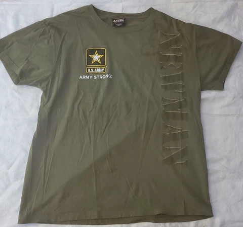 NASCAR Ryan Newman U.S. Army Strong Racing Short Sleeve Green TShirt Men's Sz XL Cover
