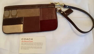 Polso Coach Legacy patchwork in pelle scamosciata firmato nuovo senza etichette - Foto 1 di 5