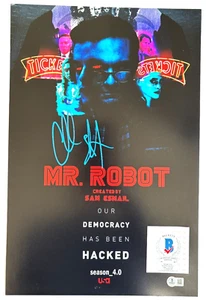 CHRISTIAN SLATER SIGNED MR ROBOT 12X18 MOVIE POSTER PHOTO ACTOR TRUE ROMANCE BAS - Picture 1 of 2