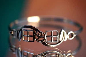 Sterling Silver 925 Bracelet Bangle 15,75g 6cm in diameter - Picture 1 of 8