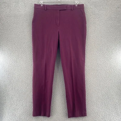 Talbots Pants Womens 14 Burgundy High Waist Straight Leg Stretch Office Career - Image 1 of 4