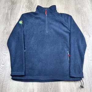 Wears Woody Bold Coastal Style 1/4 Zip Fleece Mens Sz XS Blue  - Picture 1 of 9