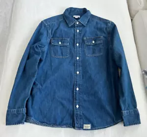 Neu ohne Etikett Crewcuts Langarmhemd Kinder Jungen Größe 14 blau Denim zum Knöpfen - Bild 1 von 2