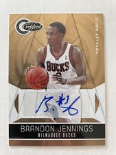 Brandon Jennings 2010-11 Panini Totally Certified Mirror Gold Auto /25