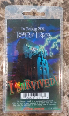DISNEY CALIFORNIA ADVENTURE TICKET PASS THE TWILIGHT ZONE TOWER OF TERROR Foto 1 de 2