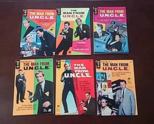 MAN FROM UNCLE 6 9 12 14 15 16 GOLD KEY LOT ROBERT VAUGHN DAVID MCCALLUM SOLO VF - Picture 1 of 14