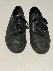 Calvin Klein Jeans Boys Shoes Black Youth School Formal Lace Up Uniform Runner - Picture 1 of 14