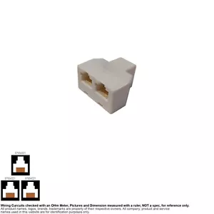 Adapter RJ 45 RJ45 8P8C 8 Pin 2-Wege Datenbuchse Buchse Ethernet Splitter 688812 - Bild 1 von 3