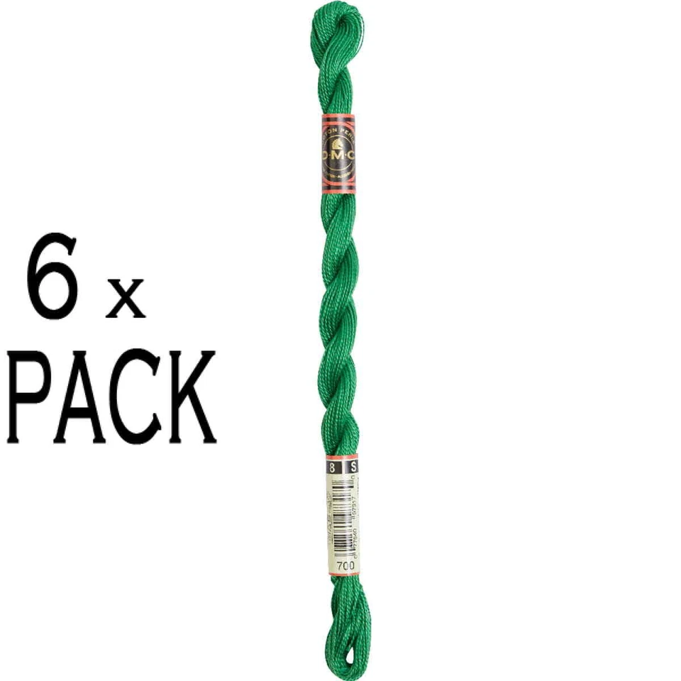 6x DMC Perlgarn Stärke 8, 25 m, 115AR/8-700, VPE - Bild 1 von 1