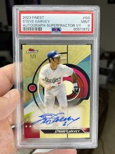 2023 Topps Finest Auto 1/1 SUPERFRACTOR AUTOGRAPH Steve Garvey PSA 9 Mint FA-SG