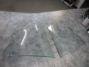 1957 MERCURY TURNPIKE CRUISER BACK GLASS REAR WINDOW CORNER PAIR - Picture 1 of 10