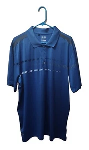 Adidas Men's Golf Polo Shirt Pure Motion Cool Max Blue XL Lightweight Collared - Picture 1 of 3