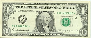 2009 FEDERAL RESERVE STAR NOTE - 6 - F 01762052 * - T. F. GEITHNER - FRN 024 - Picture 1 of 5