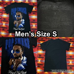 Pop Smoke King Of New York Graphic T-Shirt Herren Gr. Small Schwarz Kurzarm - Bild 1 von 6