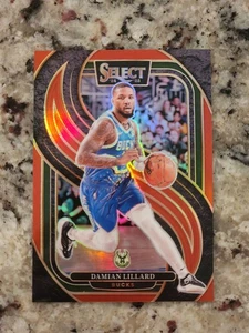 Damian Lillard 2024-25 Panini Seleziona Premier Level #145 Red Prizm #/199 - Foto 1 di 2
