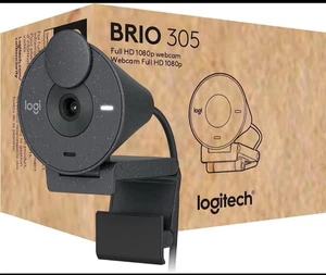 Logitech Brio 305 Full HD 1080P Webcam with Privacy Shutter, Mono Noise NEW - Picture 1 of 2