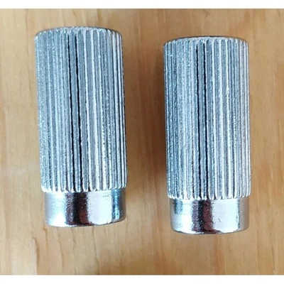 ADPGUITARPARTS 2 Einlagen Metrisch Chrom Durchmesser 11mm für Saitenhalter Stoptail