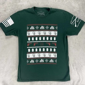 Grunt Style Ugly Christmas T-Shirt Military Graphic Tee Patriotic Large - Picture 1 of 9