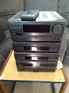 JVC Compact Hi Fi Stereo DX-MX77TN Altoparlanti Cassetta CD Telecomando - Foto 1 di 18